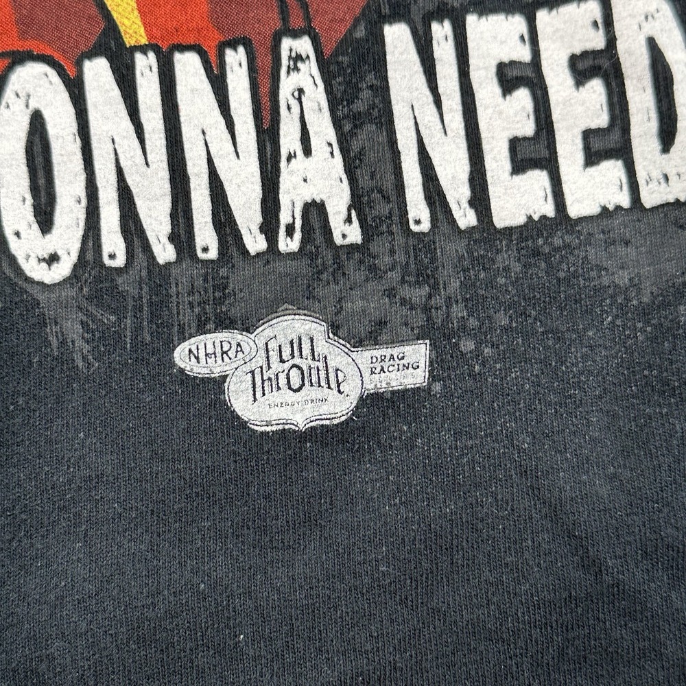 VTG Piranaz Racing Deez Nutz Tee GILDAN Black T-Shirt NHRA Men's Size 2XL - Picture 3 of 10